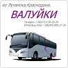 Автобус Луганск - Краснодон - Валуйки. Автобусные рейсы в(из) Валуйки Луганськ