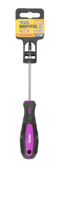 Отвёртка крестовая магнитная MASTERTOOL PZ1х100 мм ручка с TPR покрытием 48-5710 Харьков - изображение 2