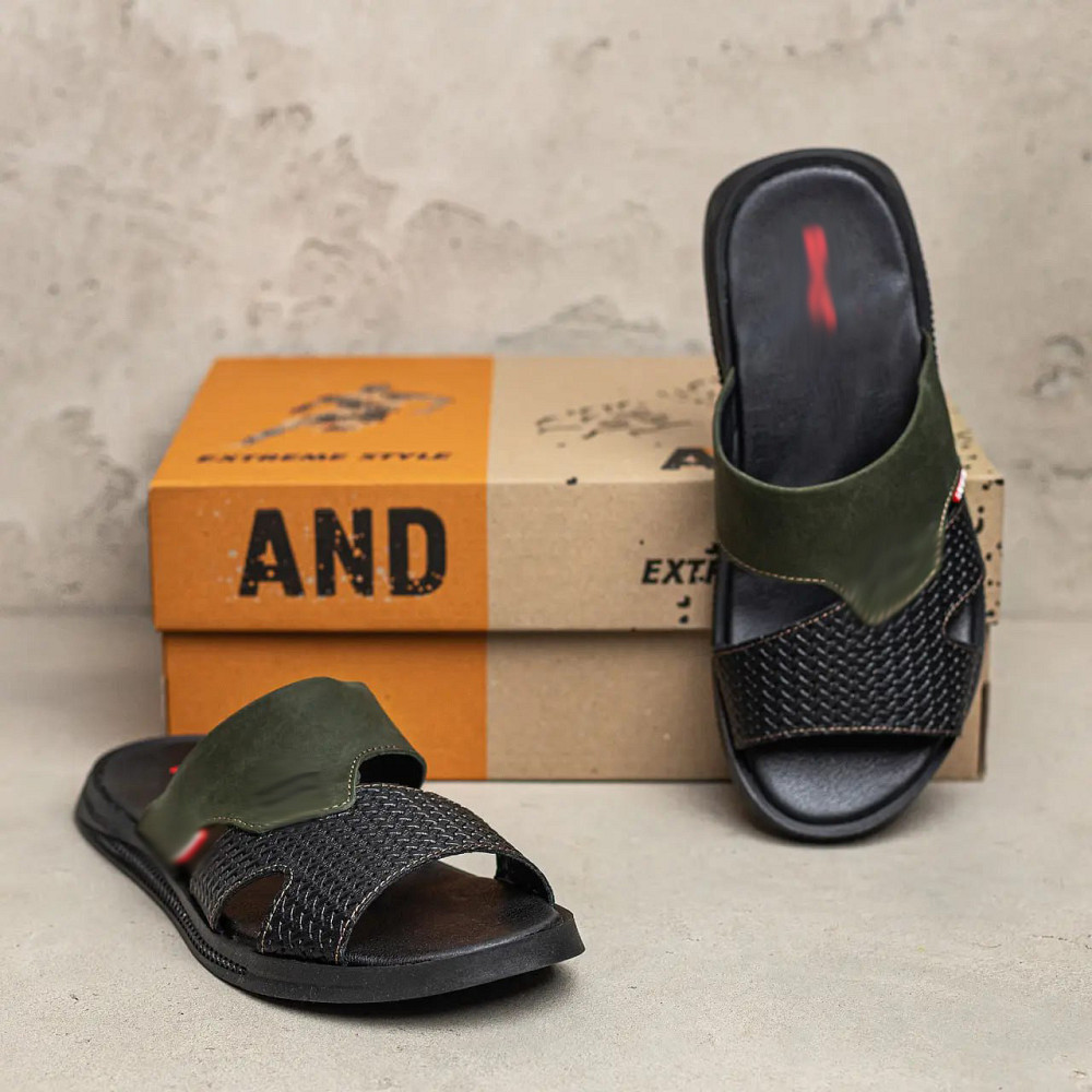 Мужские кожаные  летние шлепанцы-сланцы Київ - зображення 5