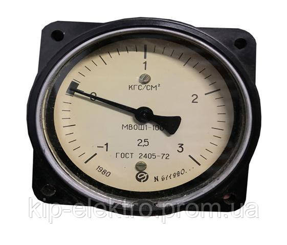 Мановакуумметр показывающий МВОШ1-100 (МВОШ-1-100, МВОШ, МВОШ100, МВОШ 100) - осевой штуцер (ОШ), с  Київ - зображення 2