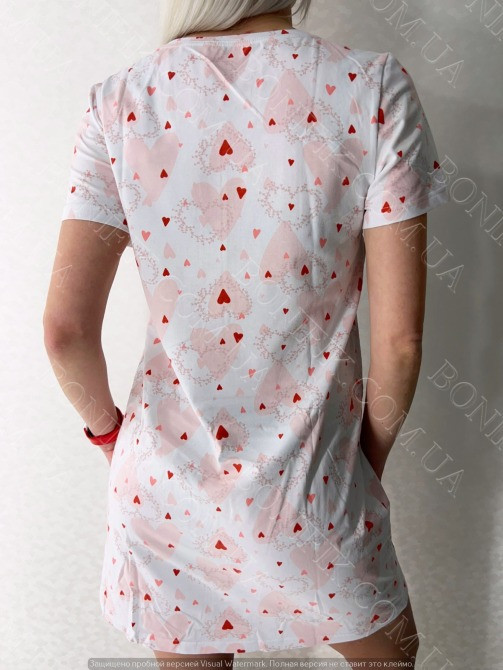 Женская ночная сорочка с коротким рукавом "Sweet Love" (арт. LDK 103/14/01) Кривий Ріг - зображення 4