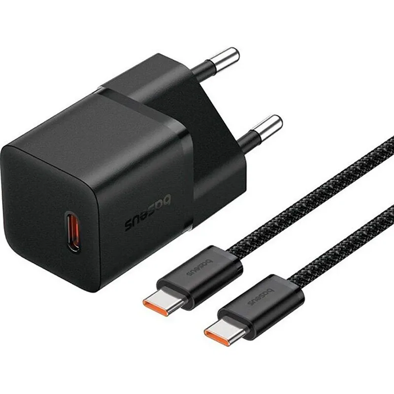 СЗУ Baseus GaN5 Fast Charger (mini) PD25W (1USB-C) + кабель Type-C to Type-C (P10110909113) Херсон - зображення 4