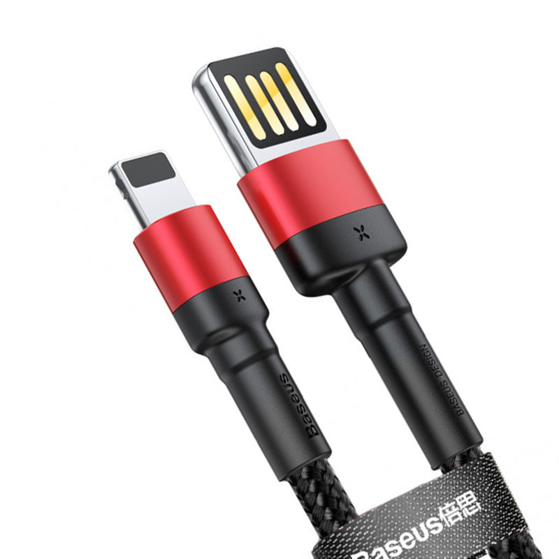 Дата кабель Baseus Cafule Lightning Cable Special Edition 2.4A (1m) (CALKLF-G) Херсон - изображение 7