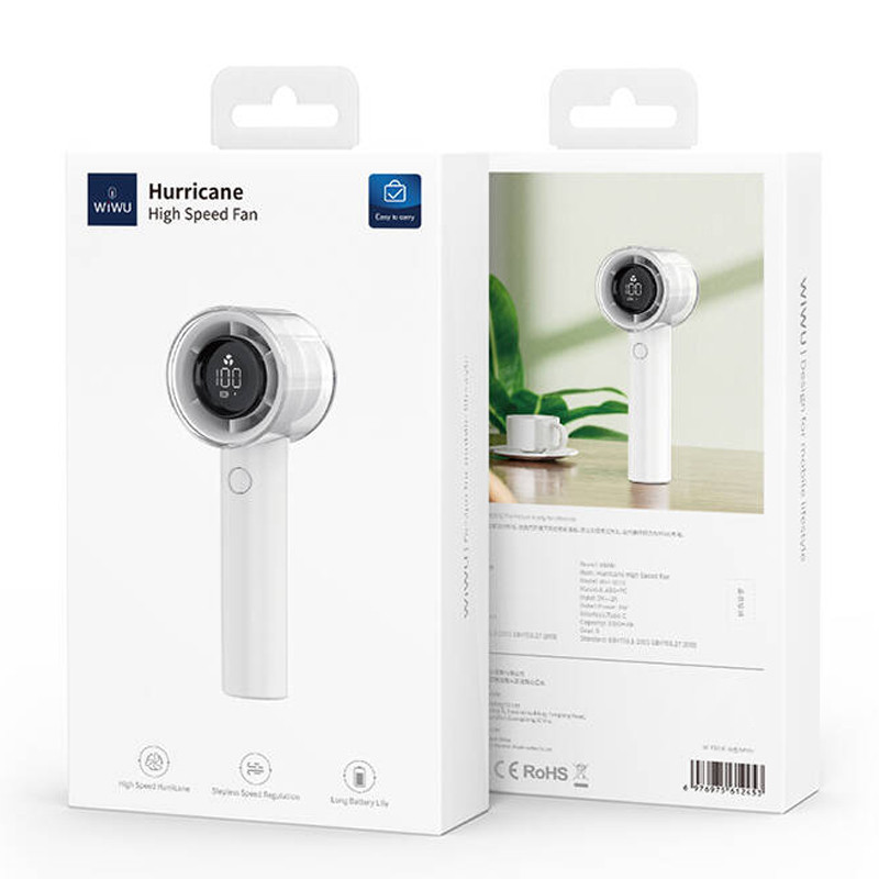 Портативный вентилятор с дисплеем WIWU WI-FS010 Херсон - зображення 2