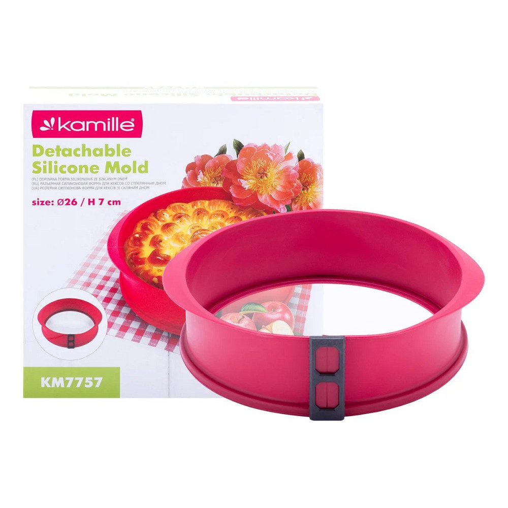Форма для выпечки Kamille Bethen разъемная с жаропрочным стеклянным дном 26 см Одесса - изображение 5