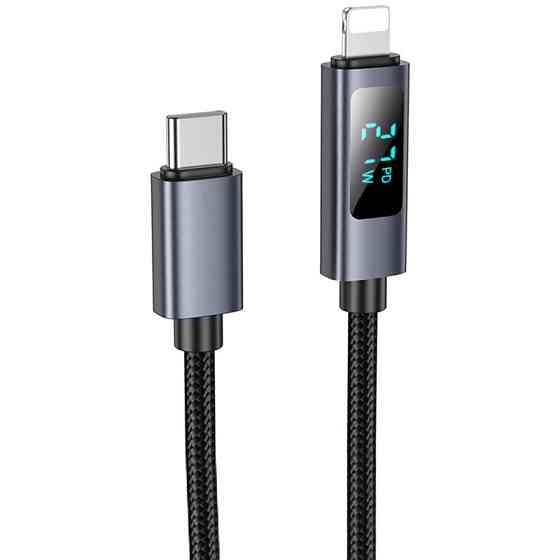 Дата кабель Hoco X112 Favor with display Type-C to Lightning 27W (1m) Херсон