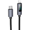 Дата кабель Hoco X112 Favor with display Type-C to Lightning 27W (1m) Херсон
