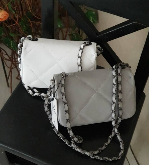 маленькая кожаная Шанелька Италия сумка через плечо женская Киев - изображение 3