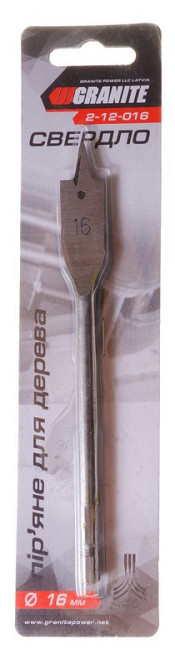Сверло для дерева GRANITE перьевое 16х152 мм 6-гранный хвостовик ¼" 2-12-016 Харків - зображення 2