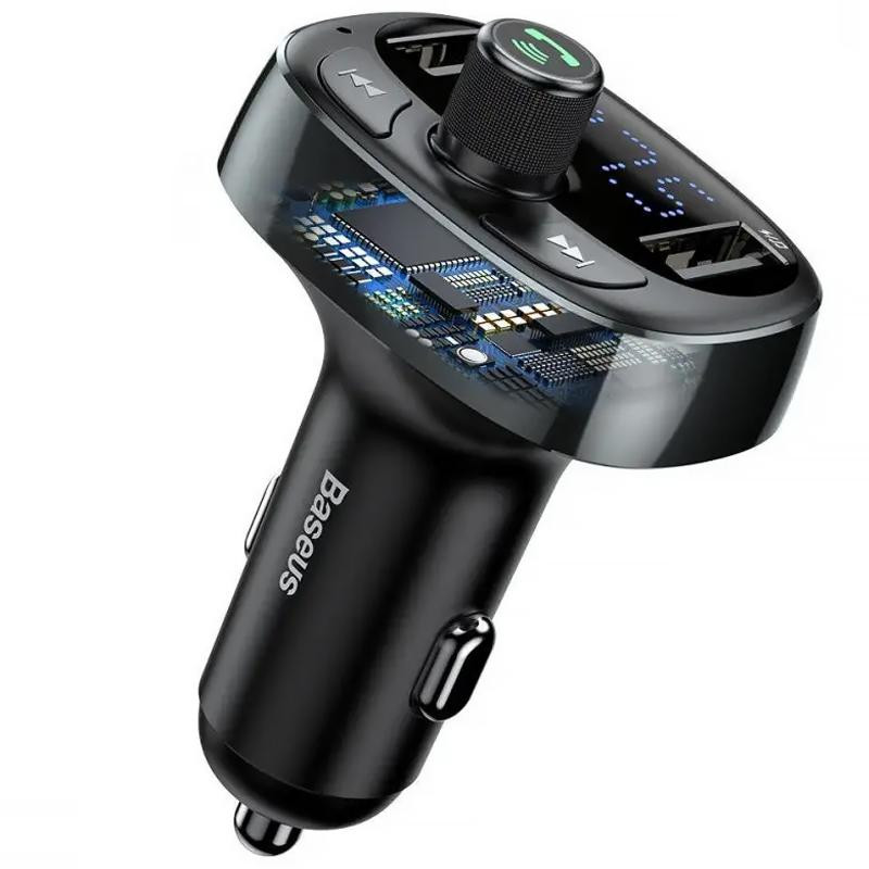 АЗУ FM модулятор Baseus S-09 Overseas Edition 3.4A (2USB-A) (CCMT000301) Херсон - зображення 2