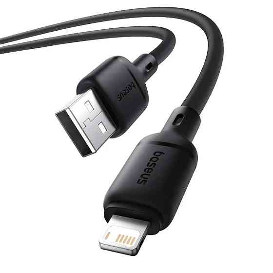 Дата кабель Baseus Silky Series OS Fast Charging USB to Lightning 2.4A (1m) (P1037770) Херсон