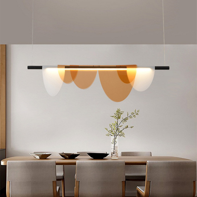Люстра стельова LED SGA21-1000-am-k Чорний 30-215х100х100 см. Киев - изображение 1