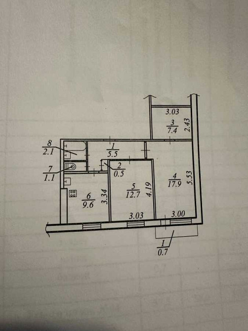 продажа 3-к квартира Днепр, Амур-Нижнеднепровский, 38000 $ Днепр - изображение 2