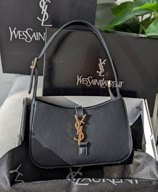 Сумка на плече жіноча чорна Yves Saint-Laurent клатч маленька Люксова кроссбоді AN131 Київ - зображення 4