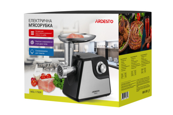 Мясорубка Ardesto MGL-1790-R 1700 Вт Київ - зображення 6