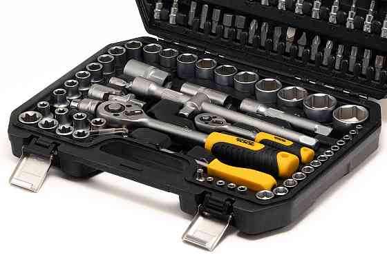 Набор инструментов MASTERTOOL ¼"&½" 108 шт 4-14 мм 10-32 мм CrV кейс с металлическими замками 78-510 Харьков