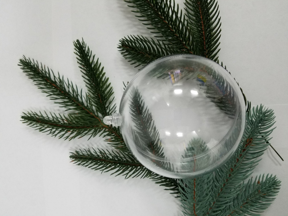 Заготовка из пластика – прозрачный пластиковый шар 10 см идеального качества Київ - зображення 3
