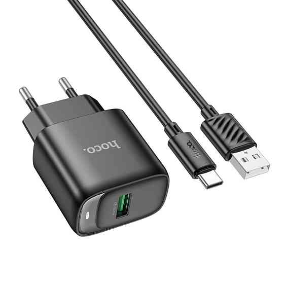 СЗУ Hoco C140A Smart QC3.0 18W (1USB-A) + кабель USB to Type-C Херсон