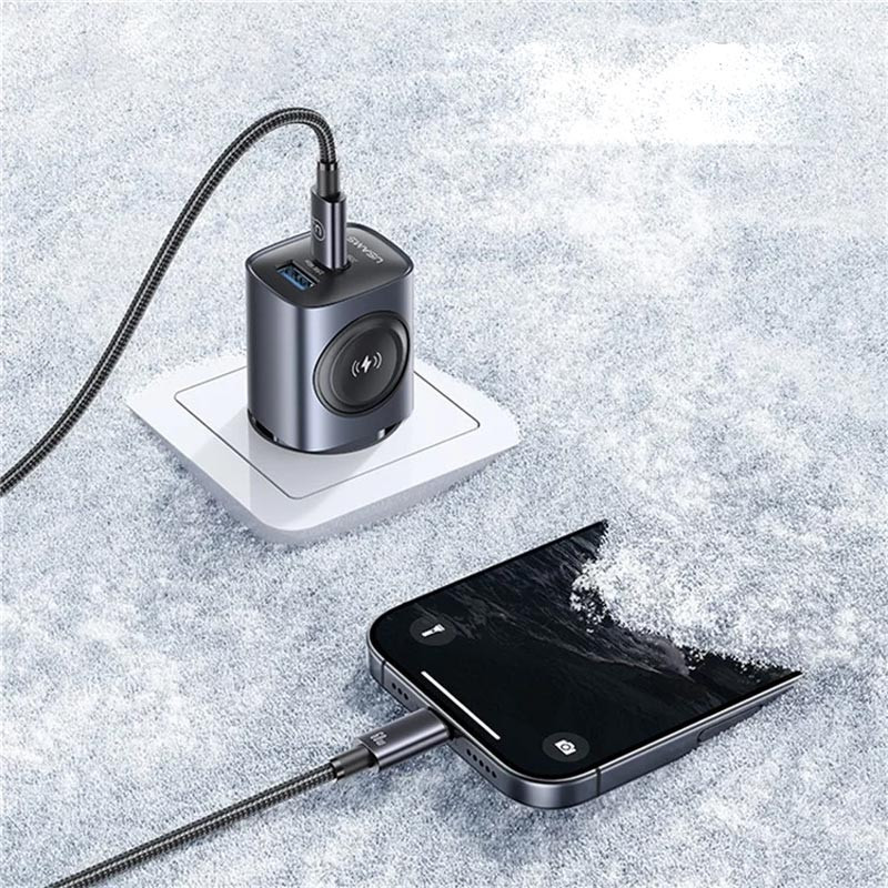 СЗУ Usams US-CC293 T67 Multifunctional iWatch Charger 20W (1USB-A/1C) Херсон - зображення 7