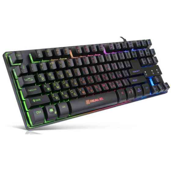 Клавіатура REAL-EL Gaming 8710 TKL USB Black (EL123100030) Харьков