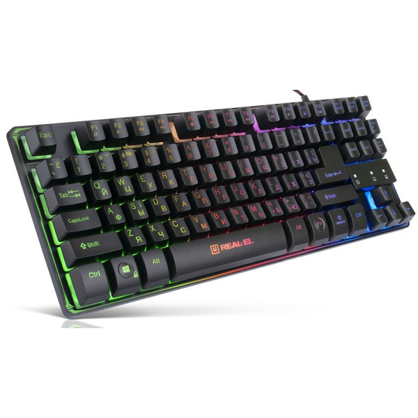 Клавіатура REAL-EL Gaming 8710 TKL USB Black (EL123100030) Харків - зображення 1