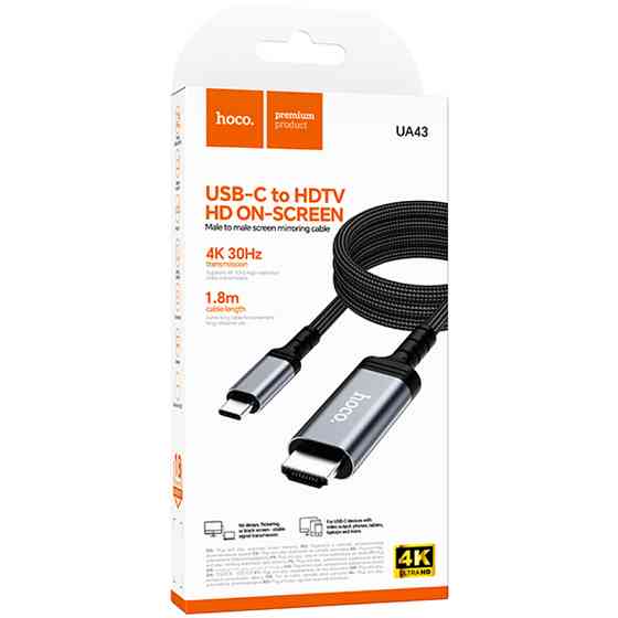 Переходник Hoco UA43 Type-C to HDTV HD (1.8m) Херсон