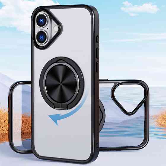 TPU+PC чехол Metal Ring with MagSafe для Apple iPhone 16 (6.1") Херсон