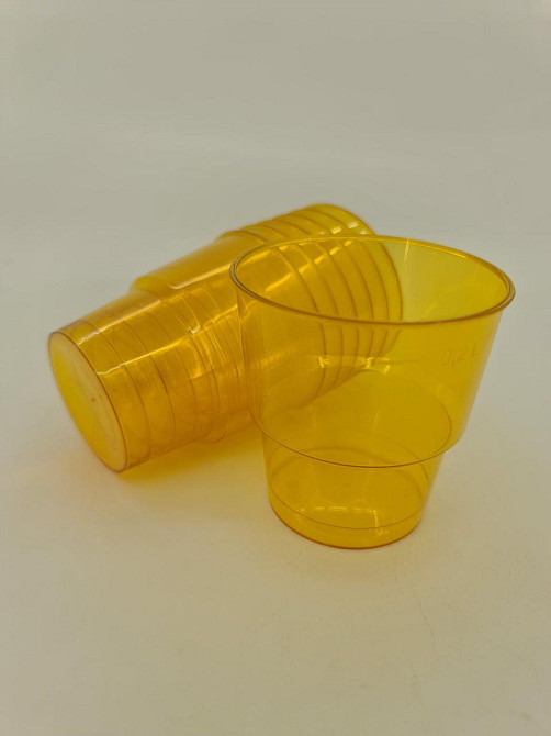 Одноразовый стакан стеклопластиковый оранжевый, 200 мл, 25 шт/пач Харків - зображення 4