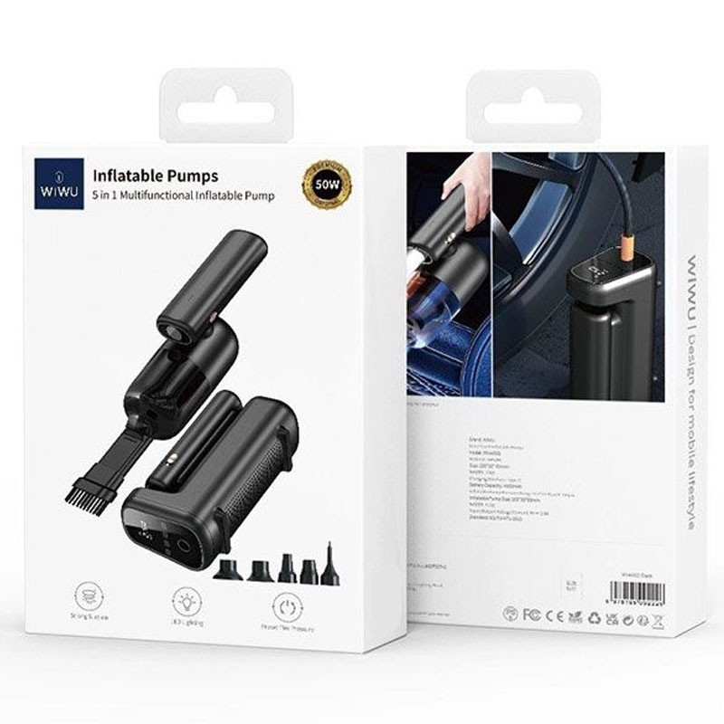 Портативный насос/пылесос WIWU Wi-Ai002 5 in 1 Херсон - зображення 6