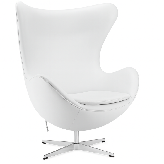 Крісло Егг екошкіра біла Дніпро