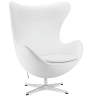 Крісло Егг екошкіра біла Дніпро