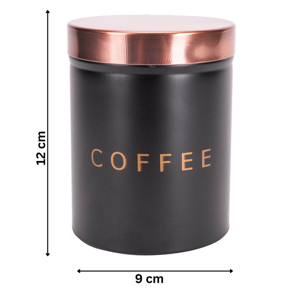 Набор ёмкостей Kamille для чая, кофе и сахара 3 шт. чёрные KM1128 Одесса - изображение 4