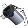 Переходник Hoco UA46D OTG 2in1 Lightning male/Type-C male to USB female Херсон