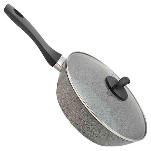 Сковорода глибока зі скляною кришкою Stenson Granite 10333 28 см Київ