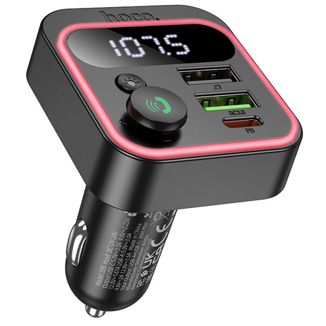 АЗУ FM модулятор Hoco E85 Tiger PD20W+QC3.0 Херсон - изображение 1