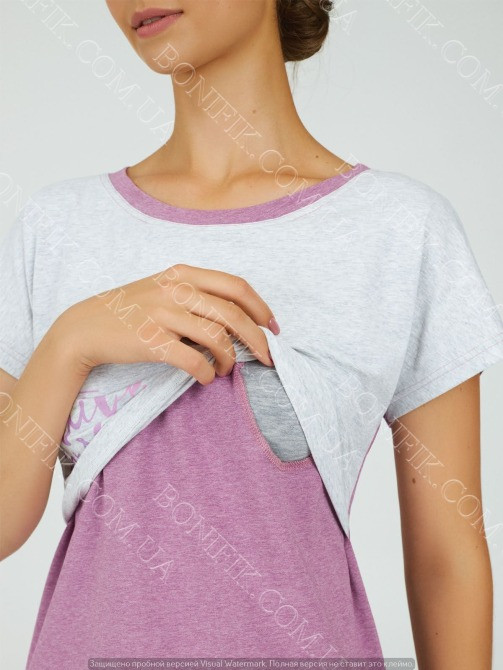 Женская ночная сорочка для кормящих и беременных мам "Peony" (арт. LDK 120/04/01) Кривий Ріг - зображення 1