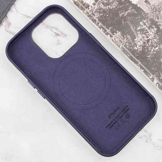 Кожаный чехол Leather Case (AAA) with MagSafe and Animation для Apple iPhone 14 Pro Max (6.7") Херсон