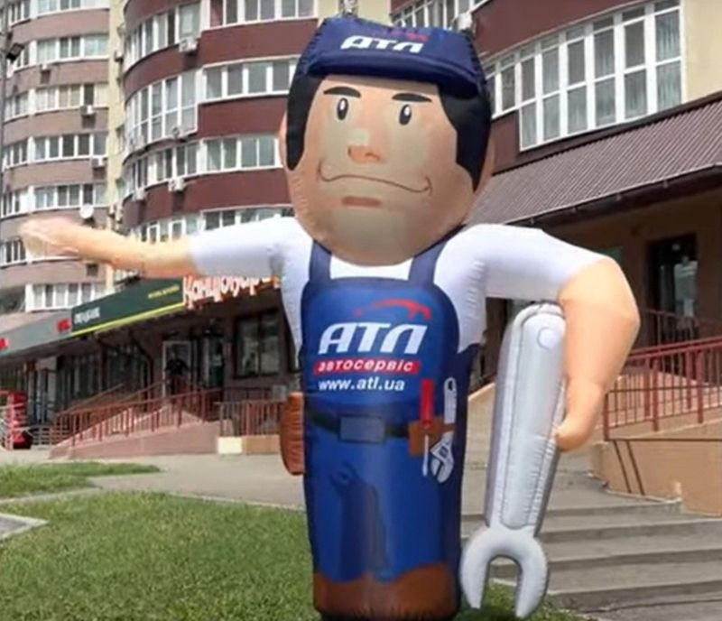 Зазивало надувна реклама для торгівлі, спорту, розваг. 3.4 метри Киев - изображение 4