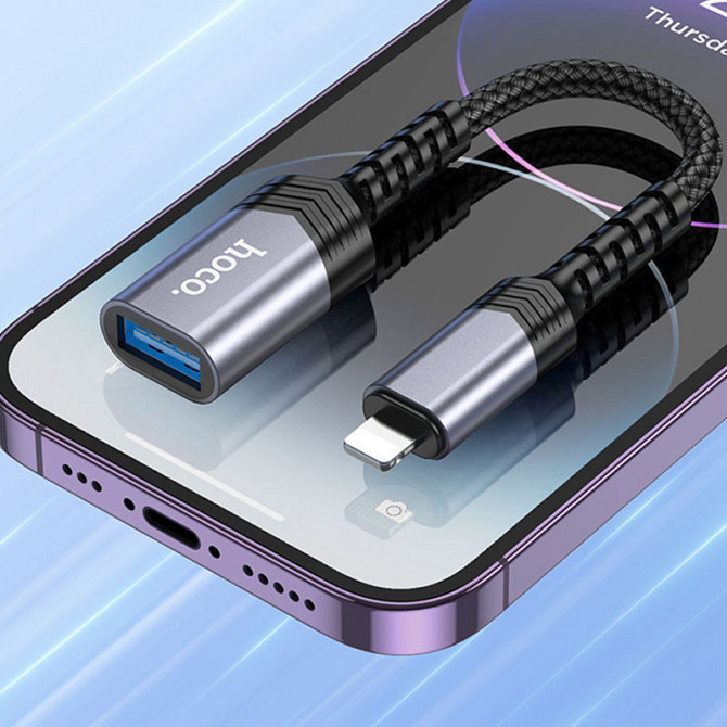 Переходник Hoco UA24 Lightning male to USB female 2.0 Херсон - изображение 5