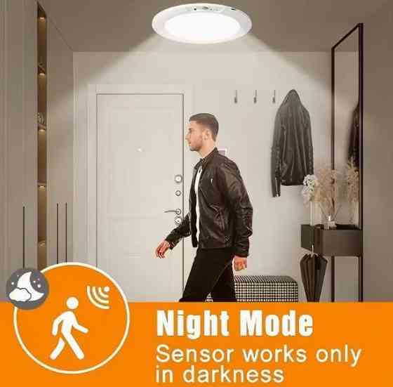 Розумний LED стельовий світильник з пультом, датчиком руху та акумулятором 8000 мА·год Київ