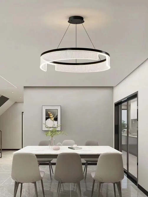 Люстра стельова LED BF15-800-k Чорний 35-140х80х80 см. Київ - зображення 1