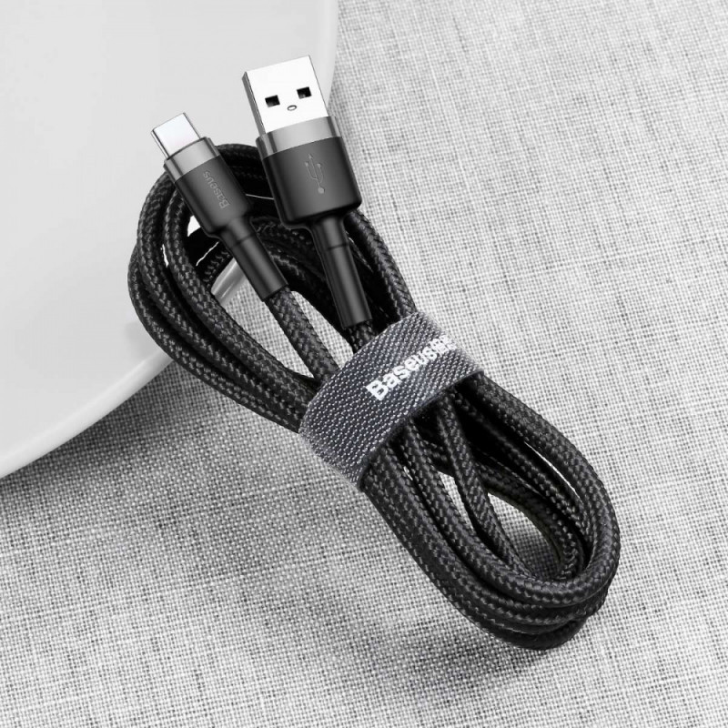 Дата кабель Baseus Cafule Type-C Cable 2A (3m) (CATKLF-U) Херсон - зображення 4