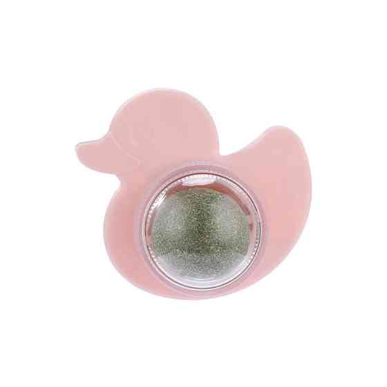 Іграшка з м'ятою для котів Качечка 10811 7,7х7,4х3,5 см рожева Киев