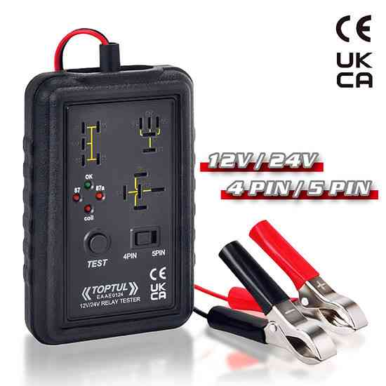 Тестер автомобильных реле 12V / 24V, 4-pin / 5-pin  TOPTUL EAAE0124 Харків