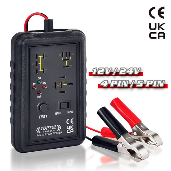 Тестер автомобильных реле 12V / 24V, 4-pin / 5-pin  TOPTUL EAAE0124 Харків - зображення 2