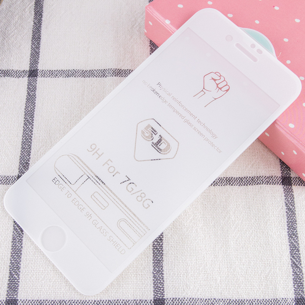 Защитное стекло 5D Hard (full glue) (тех.пак) для Apple iPhone 7 / 8 / SE (2020) (4.7") Херсон - изображение 8