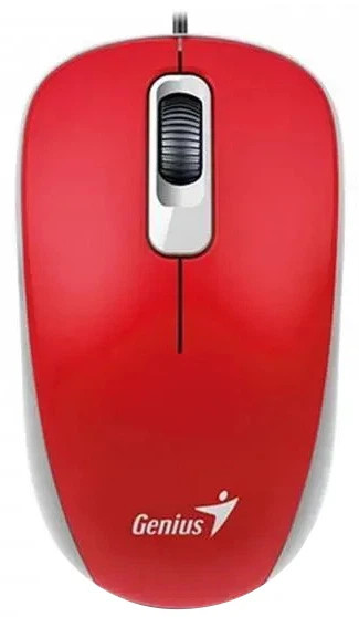 Мышь компьютерная проводная Genius DX-110 USB Red 31010116104 красная Киев - изображение 1