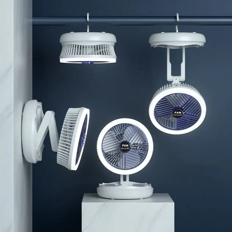Настольный складной вентилятор Folding Fan 2in1 with Night Light Херсон - изображение 3