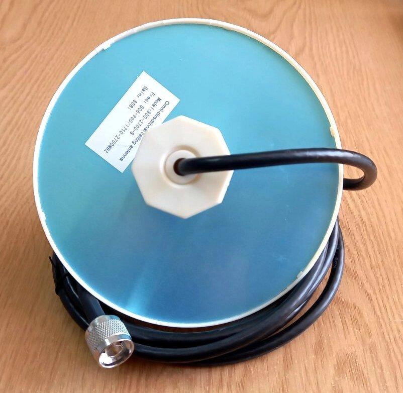 Антенна потолочная 2G/3G/4G LTE/Wi-Fi 800-2500 МГц 2/5 дБ, кабель RG-6 13 м, N-male (папа) разъем Днепр - изображение 2