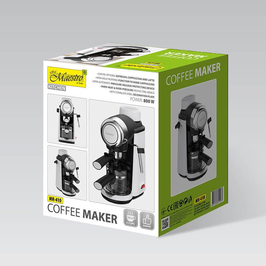 Кофеварка еспрессо Maestro MR-410 800 Вт белая Киев - изображение 5